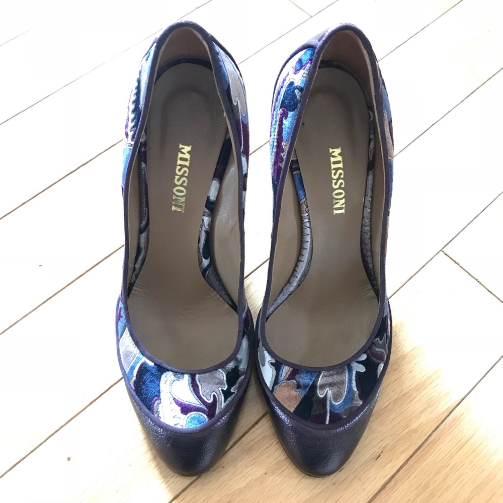 Missoni | Velvet Purple Pumps
